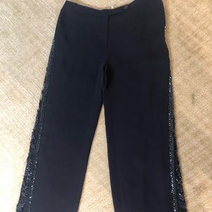 VALENTINO straight pants with sequin panels on the side. New with tags.